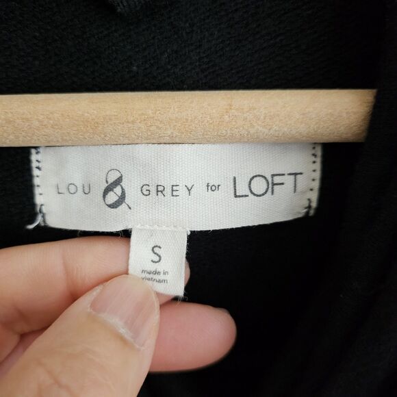 Lot of 2 Lou & Grey Women’s Cowl Neck Sweaters Size Small Blue & Black GUC - Picture 5 of 8